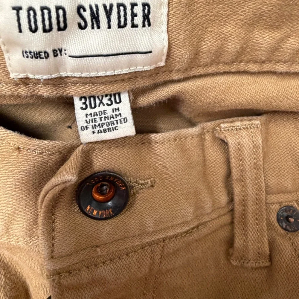 Todd Snyder Mens Straight Fit Stretch 5-Pocket Pants 35 Brown Academia Preppy